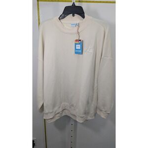 Aldi Gear Crewneck Pullover Sweatshirt Cream Off-White Logo‎ XL NWT Est 1976